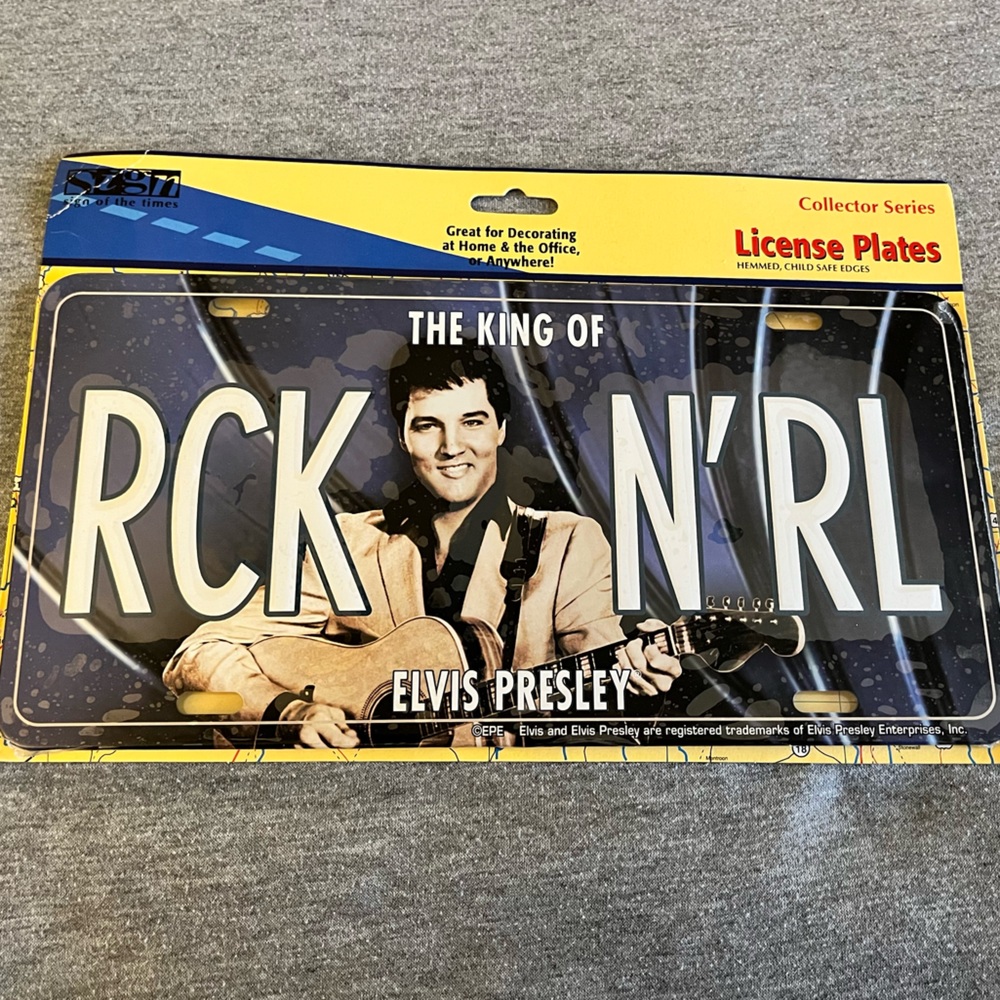 Elvis Presley Collector Series License Plate Decor
